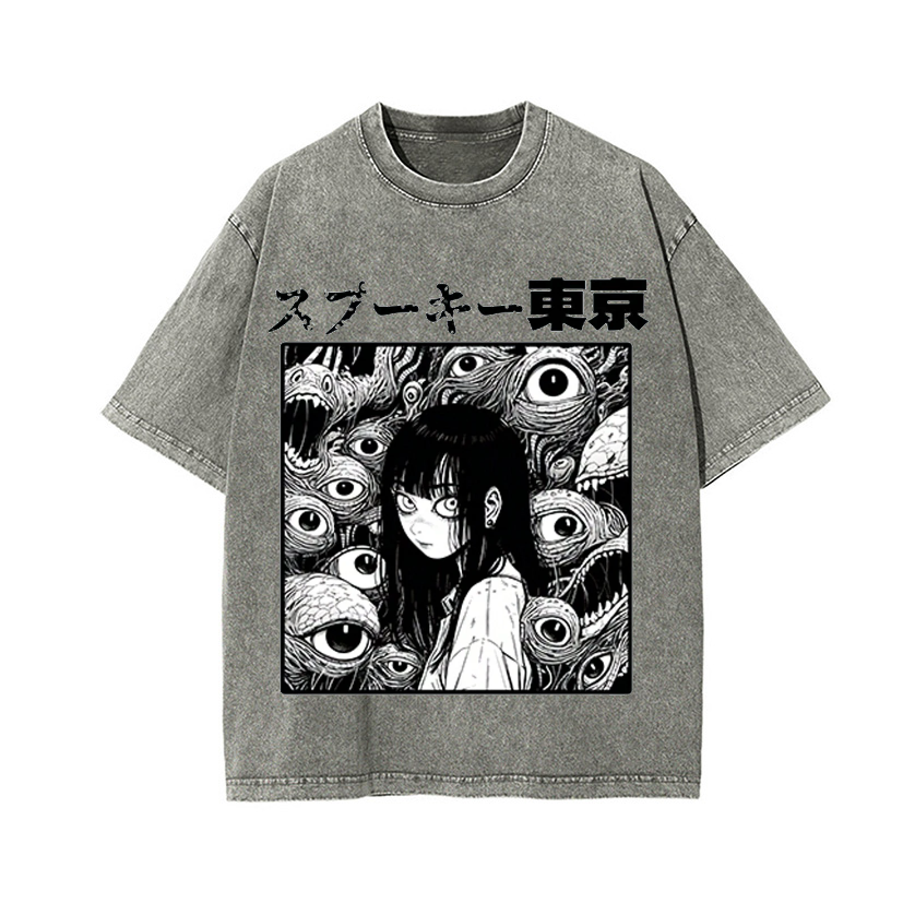 Vintage Wash Japanese Design T-Shirt
