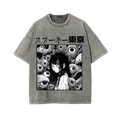 Vintage Wash Japanese Design T-Shirt