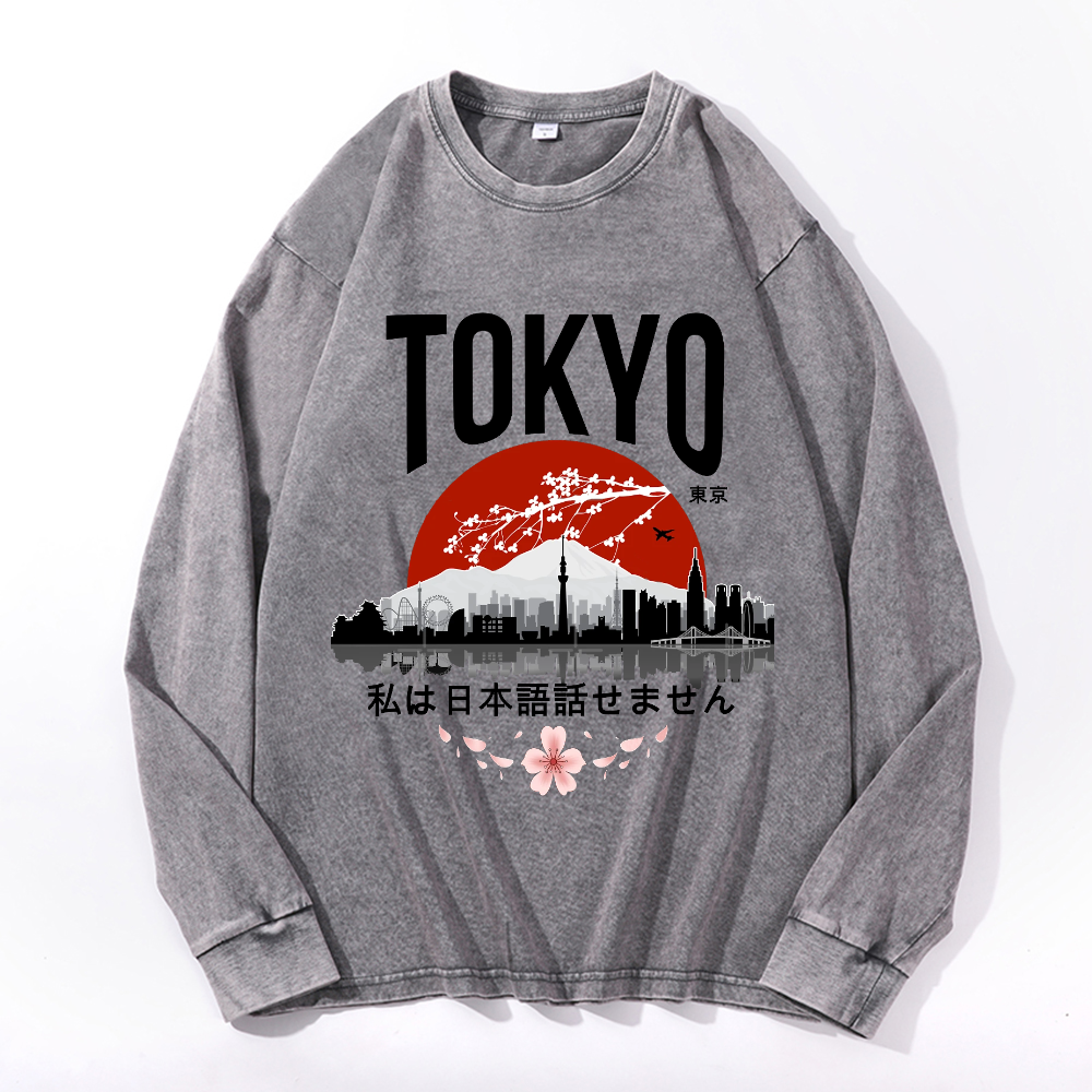 Vintage Cotton Wash Crewneck Sweatshirt