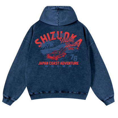Shizuoka Vintage Washed Cotton Back Art Hoodie