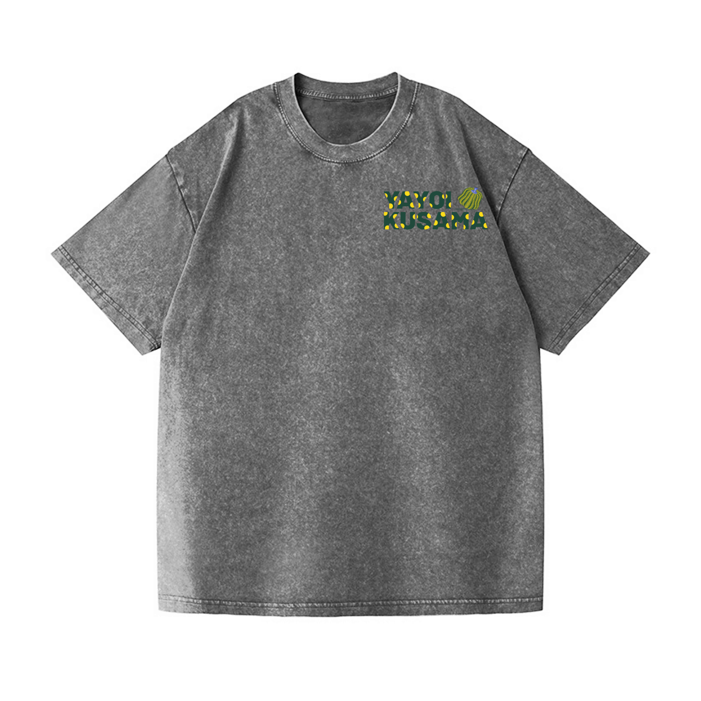 Yayoi Kusama Mushroom Vintage Wash Japanese Design Back Art T-Shirt