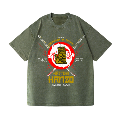 Hattori Hanzo Okinawa Japan Vintage Wash Japanese Design T-Shirt
