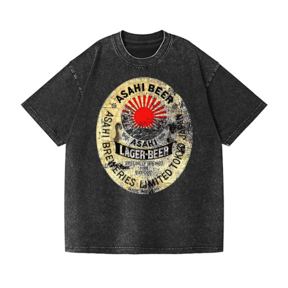 Asahi Beer Vintage Wash Japanese Design T-Shirt