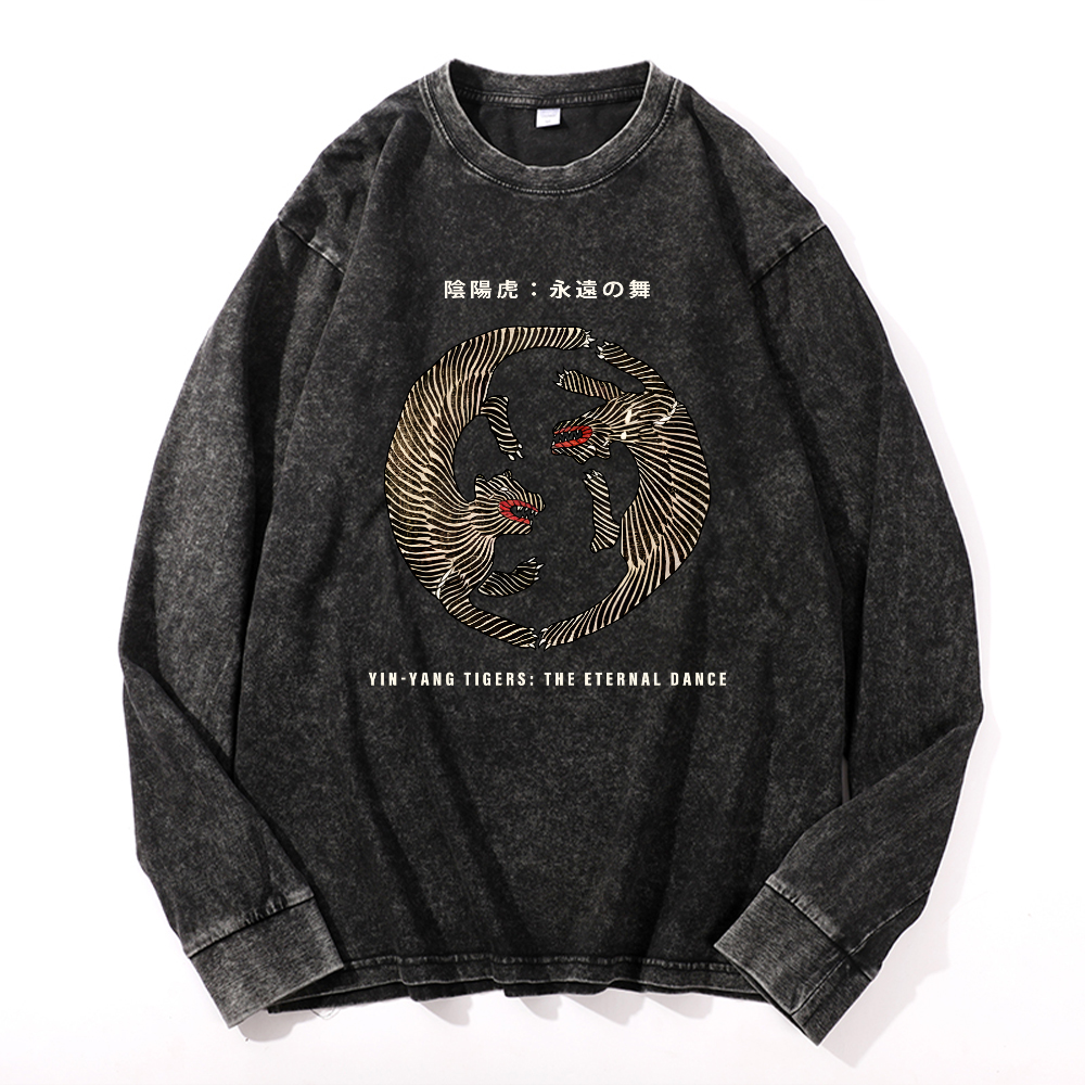 Tiger Vintage Cotton Wash Long-sleeve T-shirt