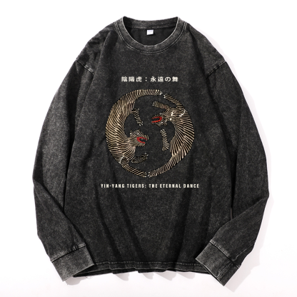 Tiger Vintage Cotton Wash Long-sleeve T-shirt