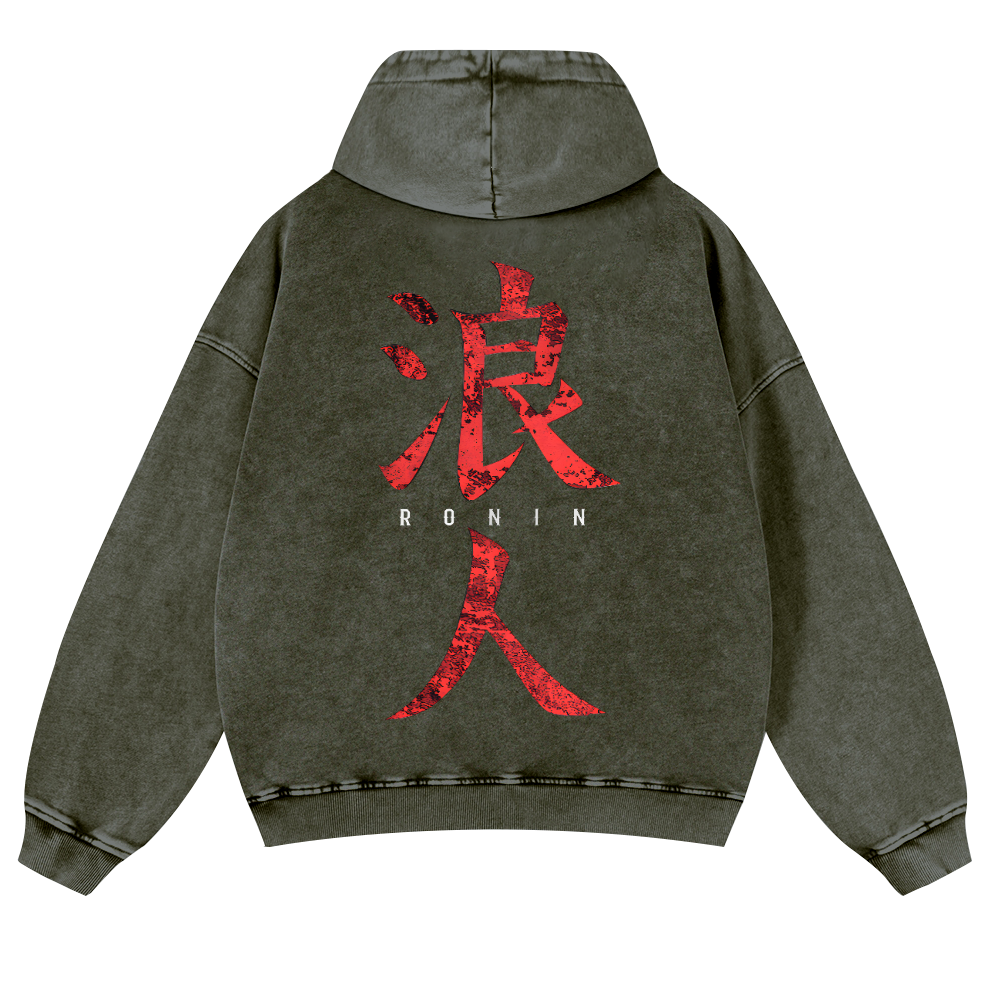 Ronin Vintage Washed Cotton Back Art Hoodie