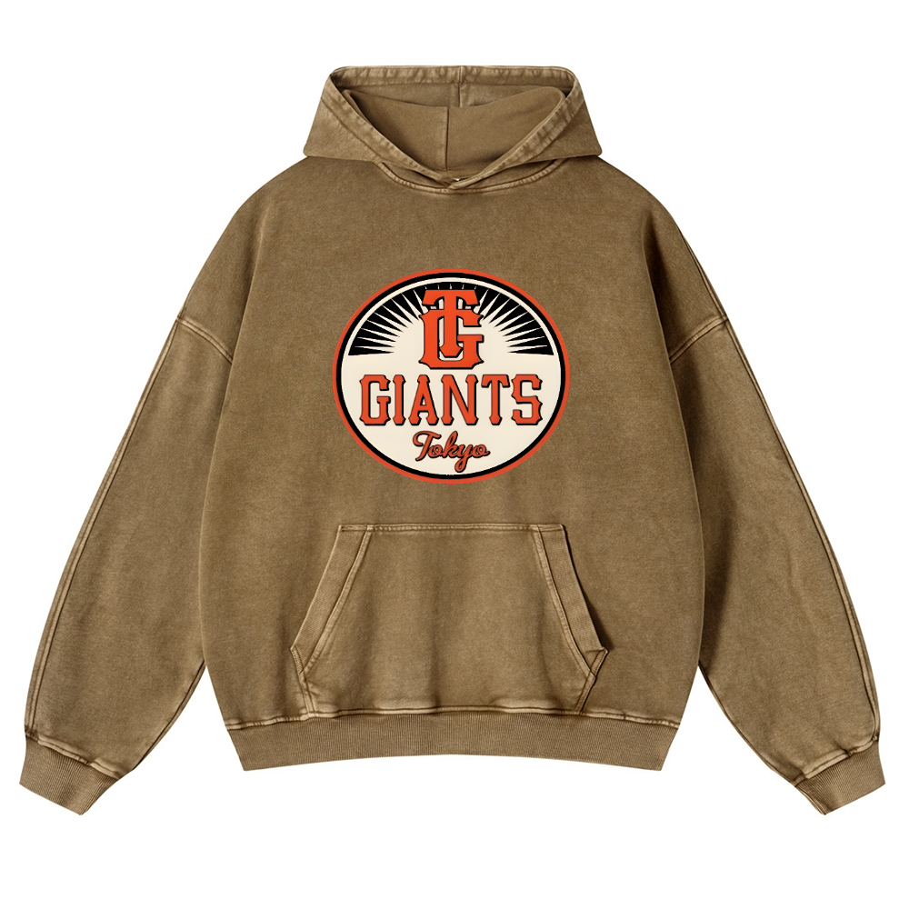 Tokyo Giants Vintage Washed Thick Cotton Hoodie