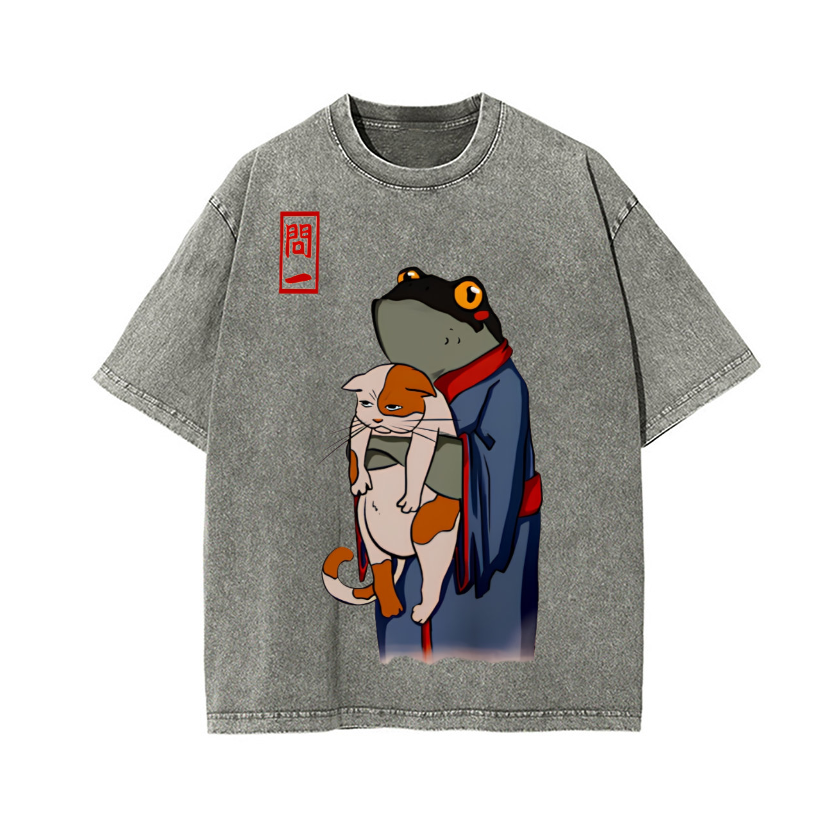 Vintage Wash Japanese Design T-Shirt