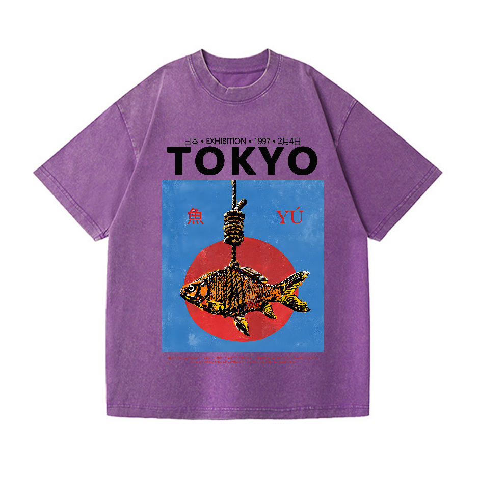 Tokyo Fish Vintage Wash Japanese Design T-Shirt