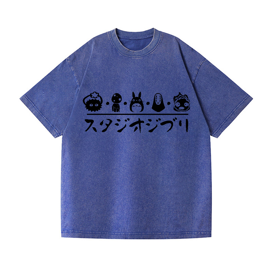 Ghibli Totoro Vintage Wash Japanese Design T-Shirt
