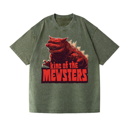 Catzilla Cat Godzilla Vintage Wash Japanese Design T-Shirt