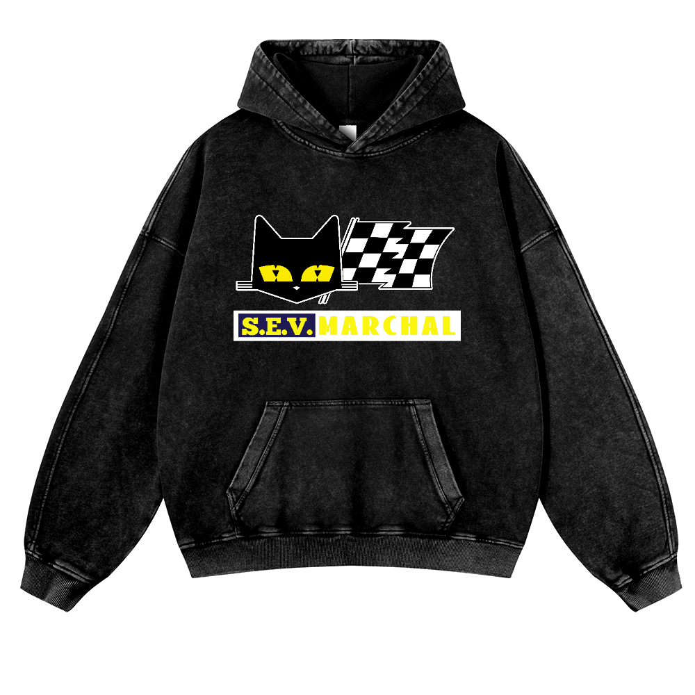 S.E.V Marchal Vintage Washed Thick Cotton Hoodie