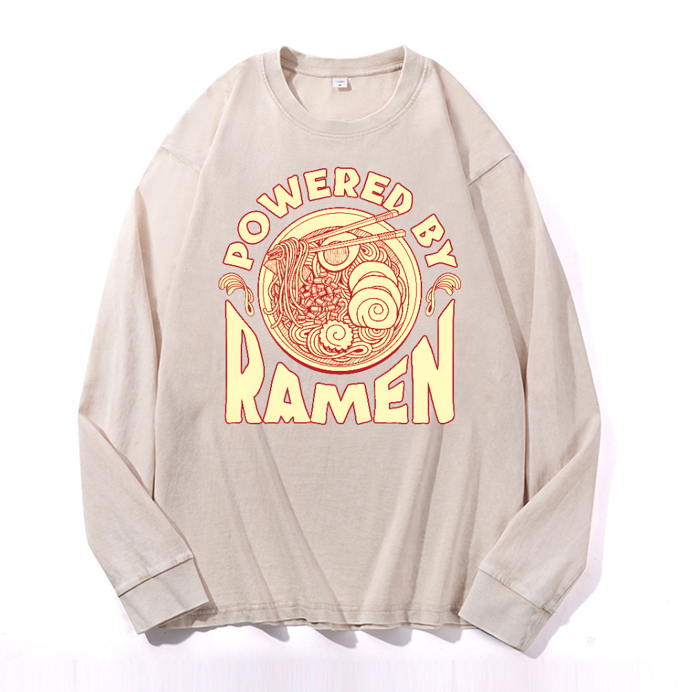 Ramen Vintage Cotton Wash Crewneck Sweatshirt