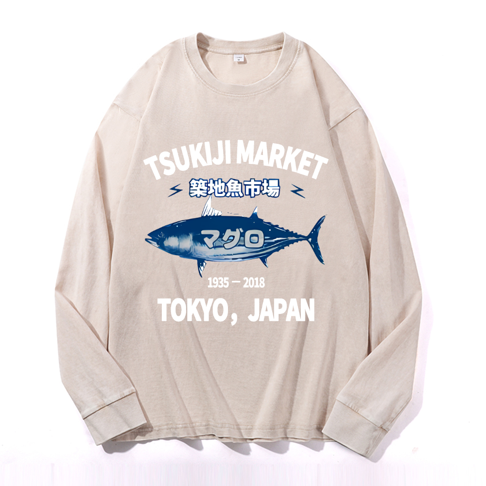 Vintage Cotton Wash Crewneck Sweatshirt