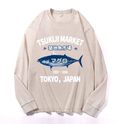 Vintage Cotton Wash Crewneck Sweatshirt
