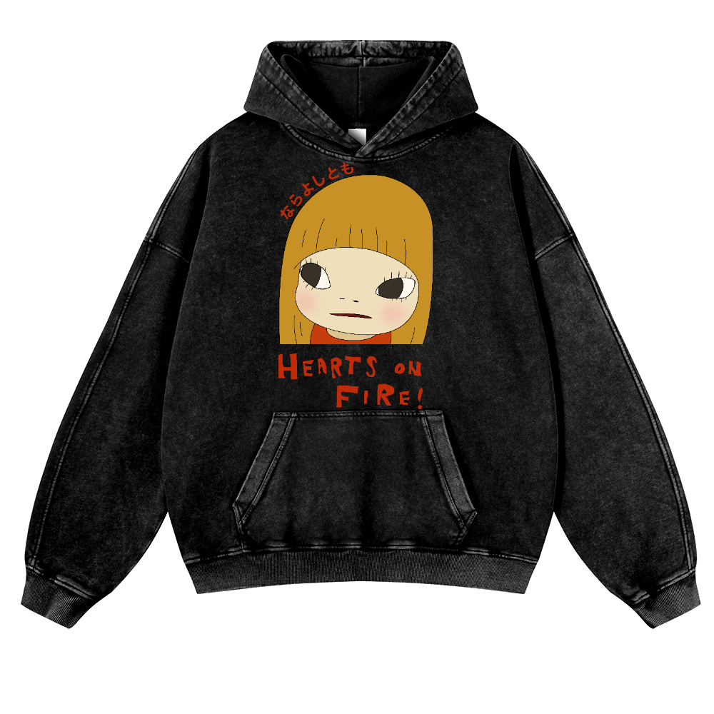 Yoshitomo Nara Vintage Washed Thick Cotton Hoodie