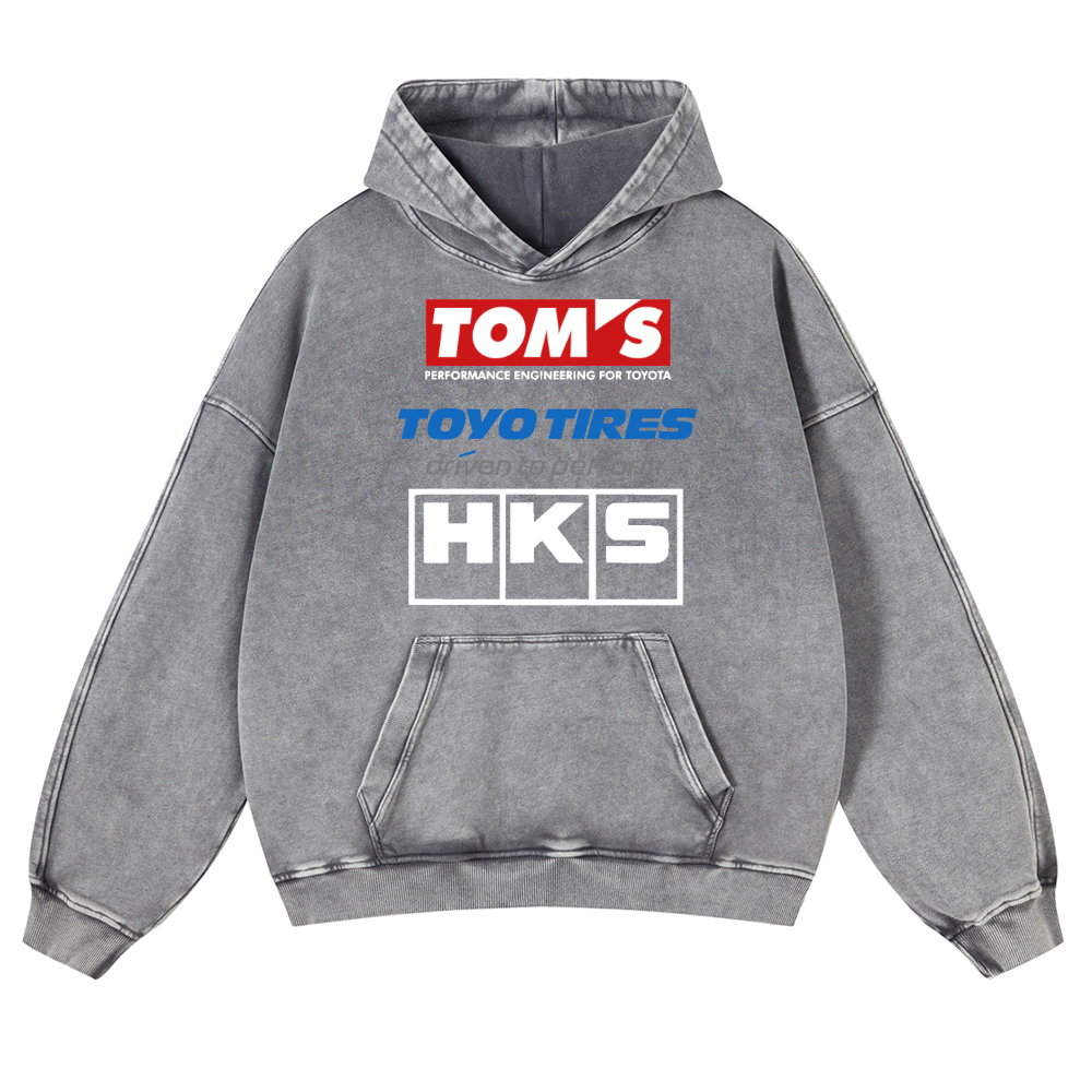 Tom's Toyo Tires HKS Vintage Washed Thick Cotton Hoodie