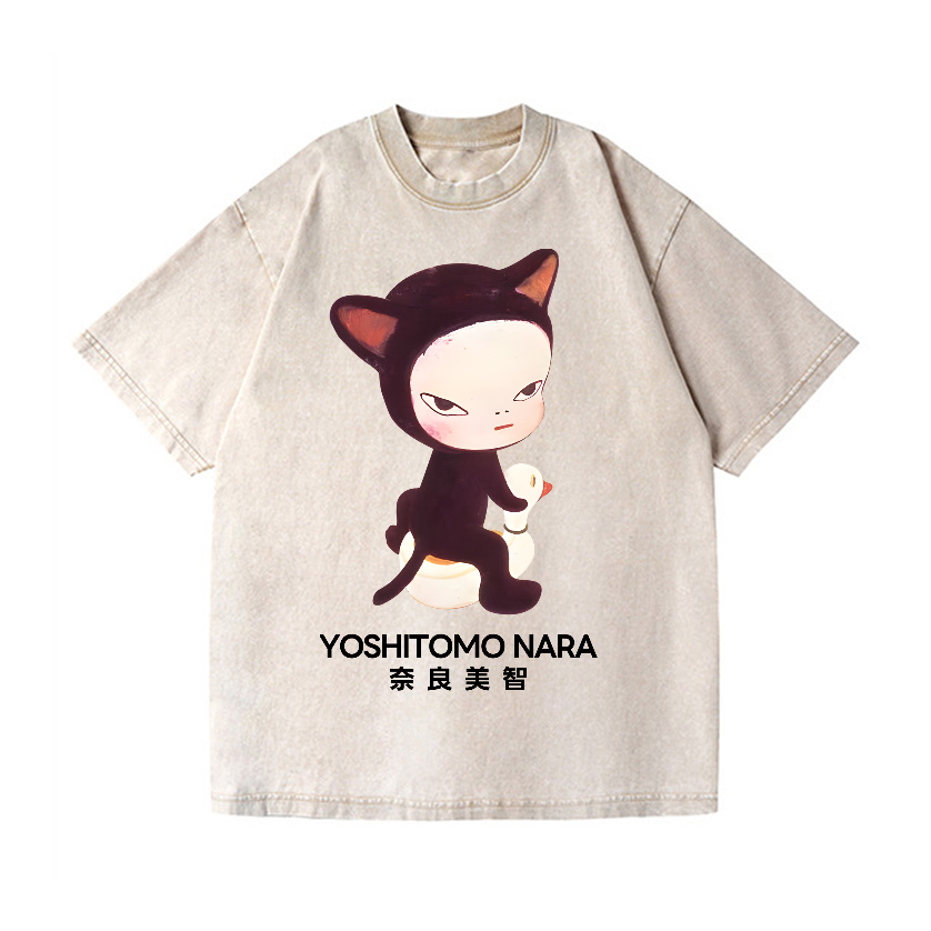 Yoshitomo Nara Vintage Wash Japanese Design T-Shirt