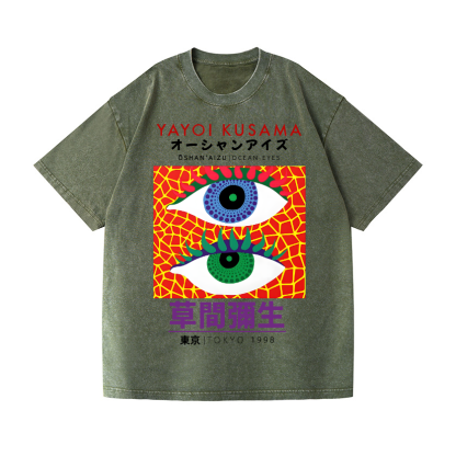Yayoi Kusama Vintage Wash Japanese Design T-Shirt
