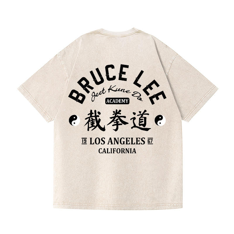 Jeet Kune Do Bruce Lee Vintage Wash Japanese Design Back Art T-Shirt