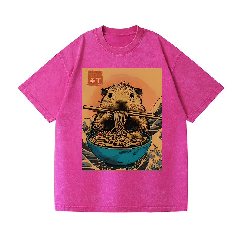Guinea Pig Ramen Vintage Wash Japanese Design T-Shirt