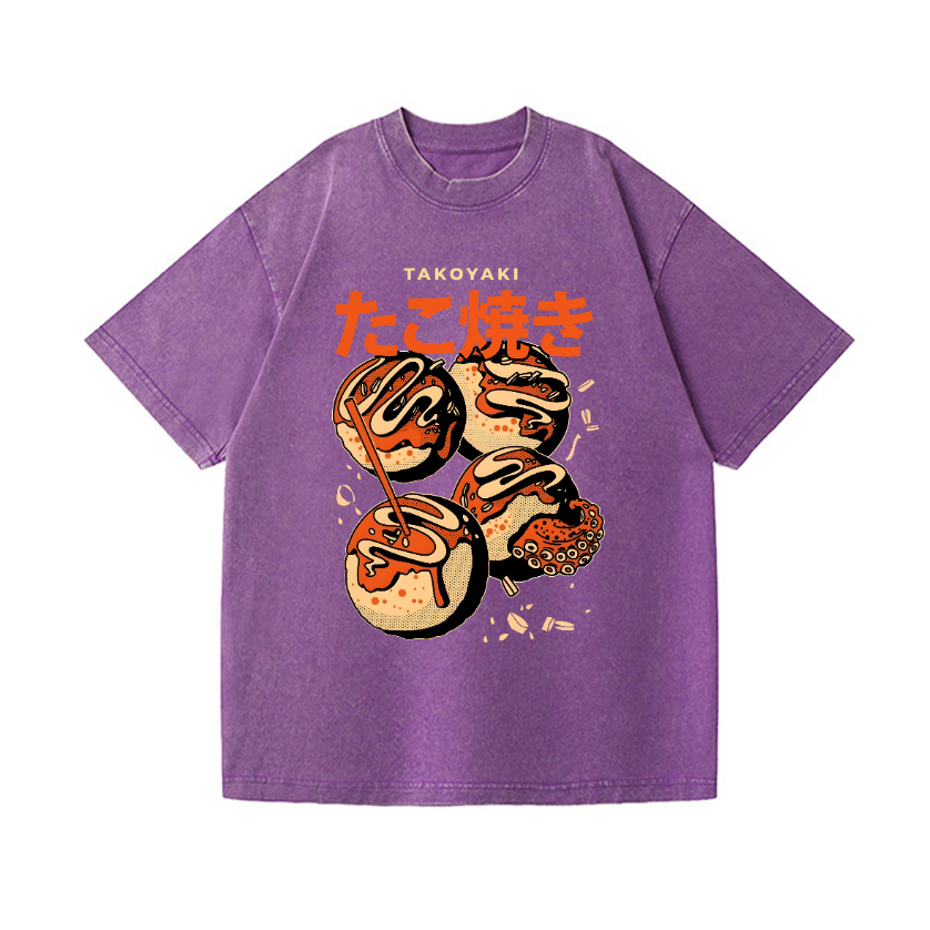 Takoyaki Vintage Wash Japanese Design T-Shirt