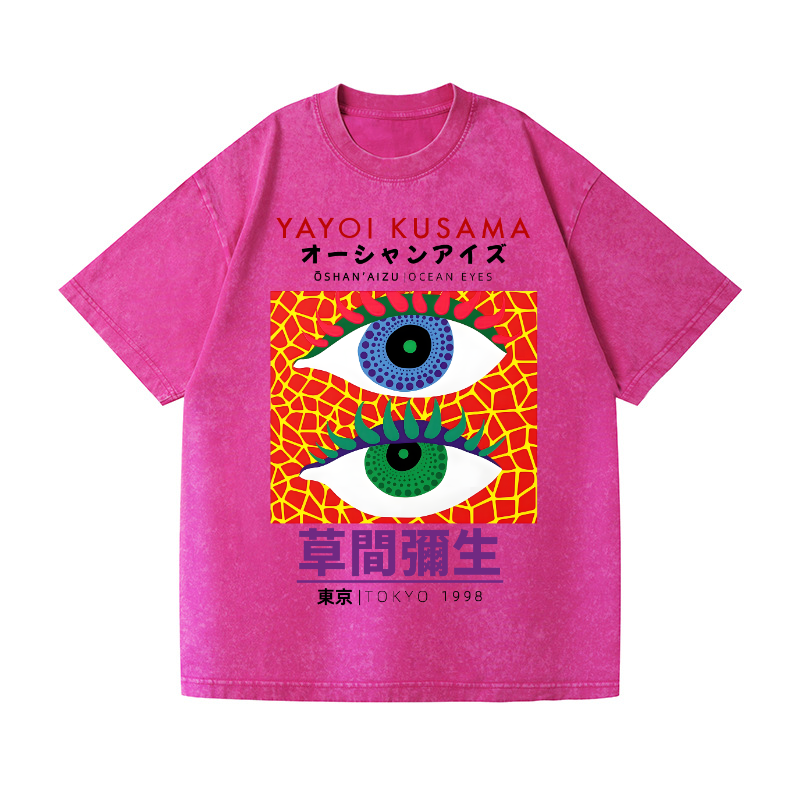 Yayoi Kusama Vintage Wash Japanese Design T-Shirt