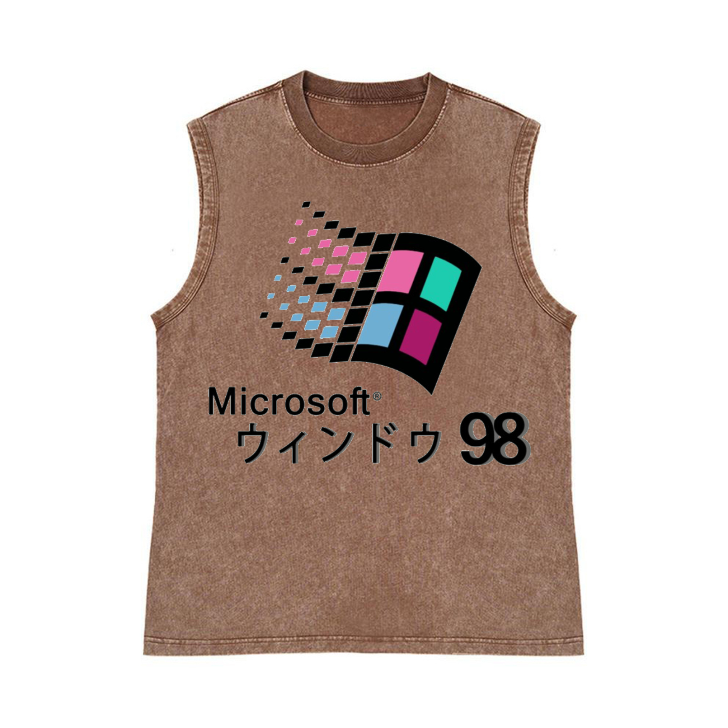 Microsoft Windows 98 Pure Cotton Wash-Dyed Sleeveless Tank Top