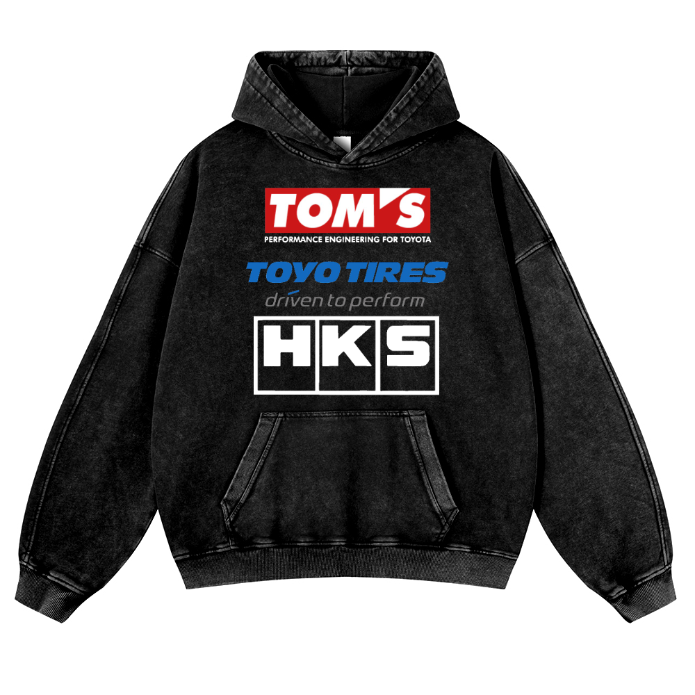 Tom's Toyo Tires HKS Vintage Washed Thick Cotton Hoodie