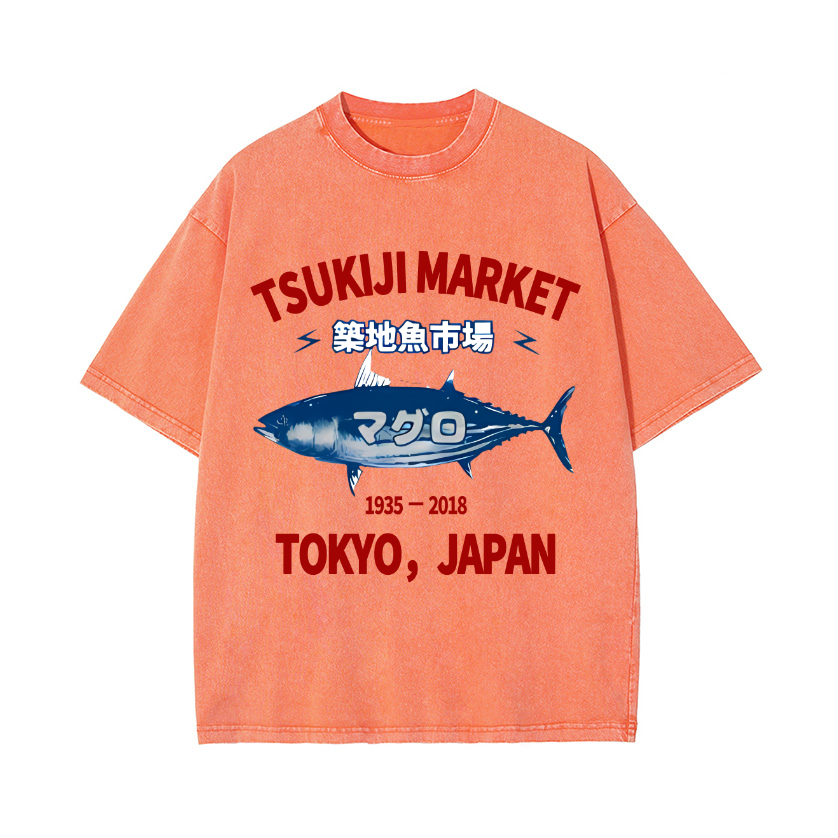 Vintage Wash Japanese Design T-Shirt