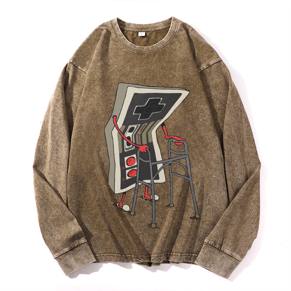 Vintage Cotton Wash Crewneck Sweatshirt