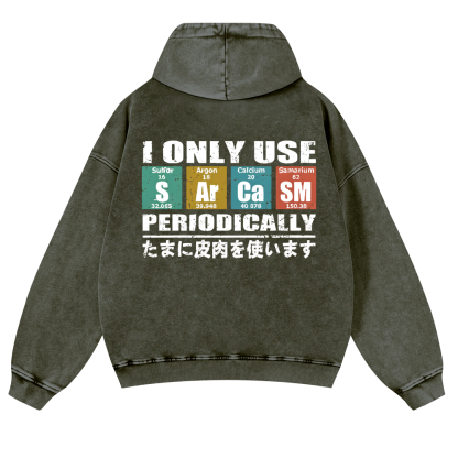 Sarcams Vintage Washed Cotton Back Art Hoodie