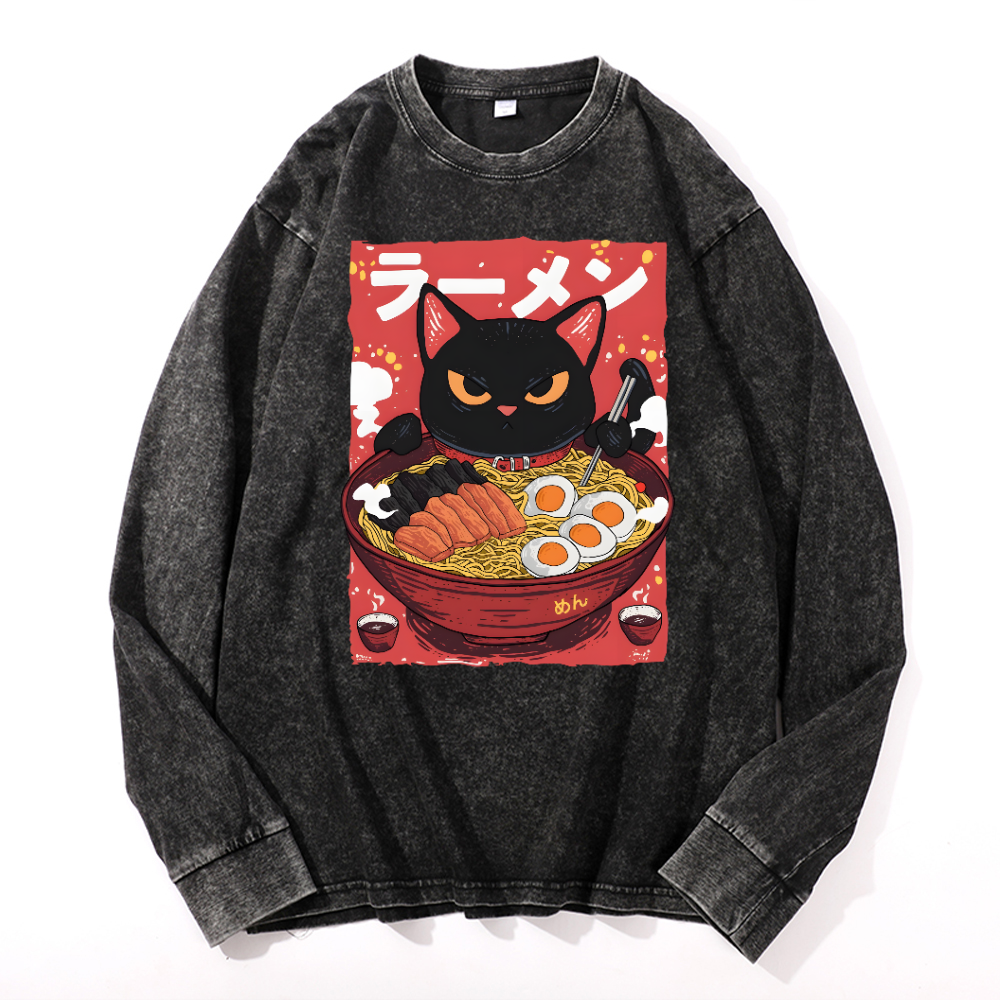 Vintage Cotton Wash Crewneck Sweatshirt