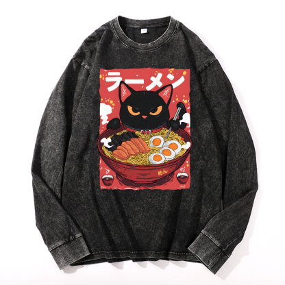 Vintage Cotton Wash Crewneck Sweatshirt