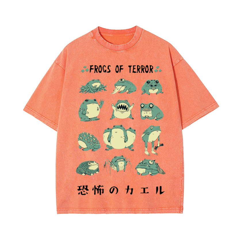 FrogVintage Wash Japanese Design T-Shirt