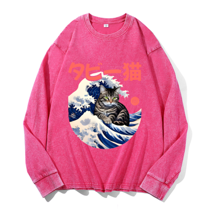 Vintage Cotton Wash Crewneck Sweatshirt