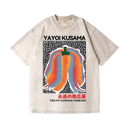 Yayoi Kusama Pumpkin Vintage Wash Japanese Design T-Shirt