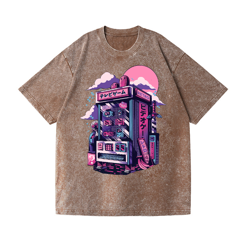 Retro Vending Machine Vintage Wash Japanese Design T-Shirt
