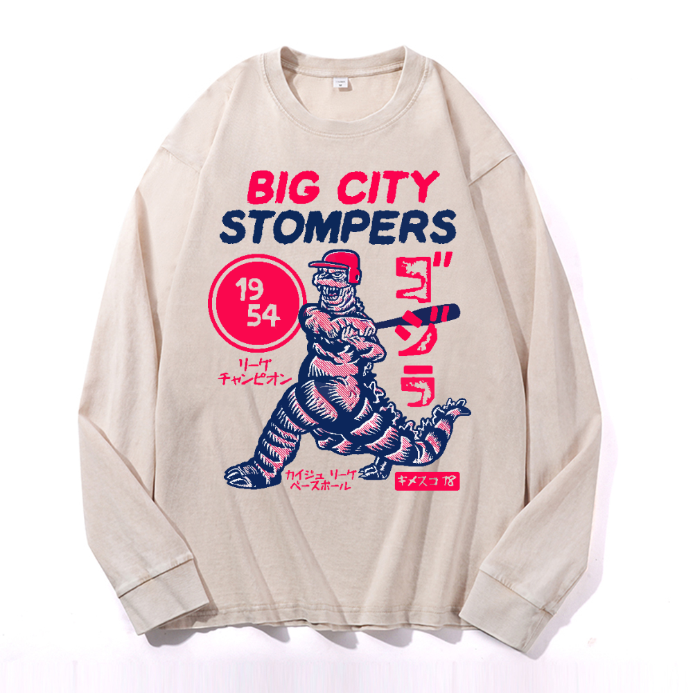 Big City Stompers Vintage Cotton Wash Crewneck Sweatshirt