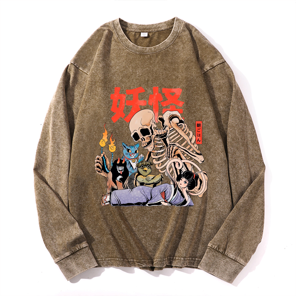 Vintage Cotton Wash Crewneck Sweatshirt