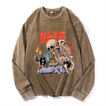 Vintage Cotton Wash Crewneck Sweatshirt