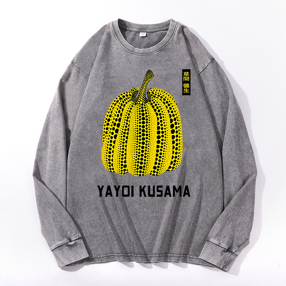 Yayoi Kusama Vintage Cotton Wash Crewneck Sweatshirt