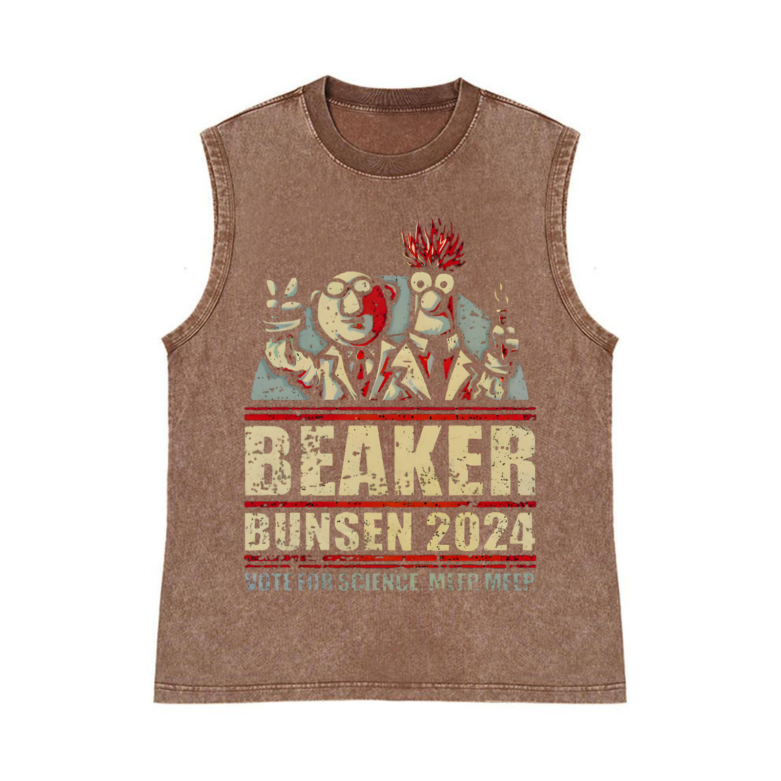 Beaker Bunsen 2024 Pure Cotton Wash-Dyed Sleeveless Tank Top