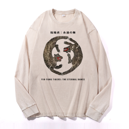 Tiger Vintage Cotton Wash Long-sleeve T-shirt