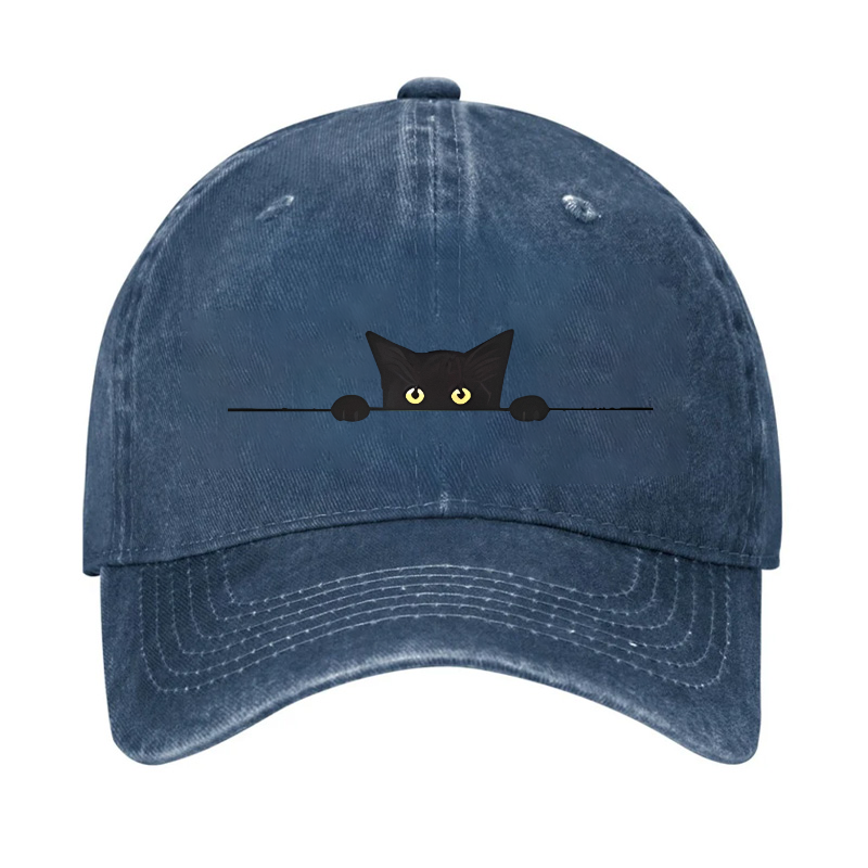 Black Cat Vintage Cotton Cap