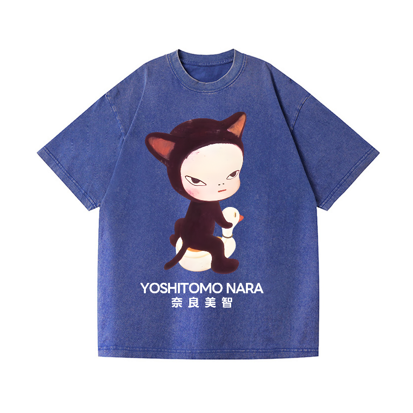 Yoshitomo Nara Vintage Wash Japanese Design T-Shirt