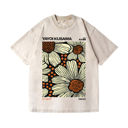 Yayoi Kusama Vintage Wash Japanese Design T-Shirt