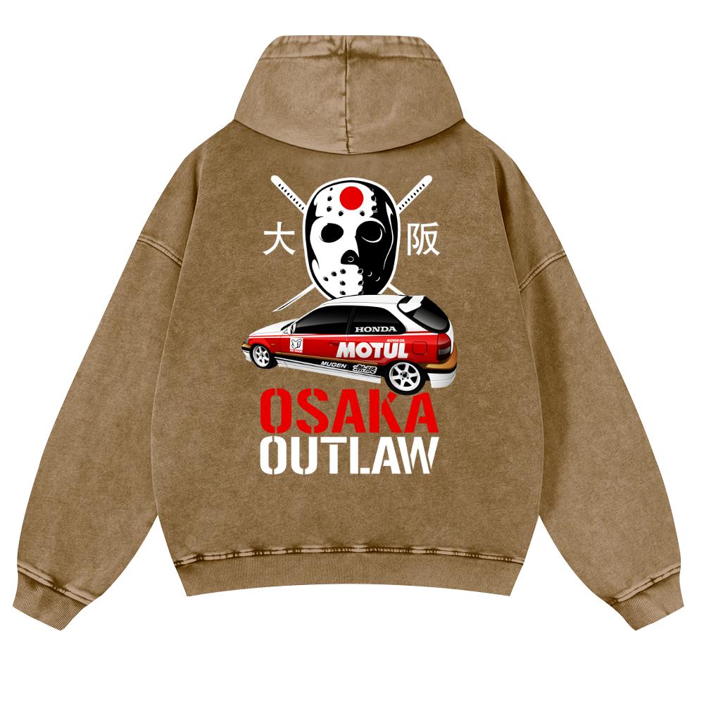 Osaka Outlaw Vintage Washed Cotton Back Art Hoodie