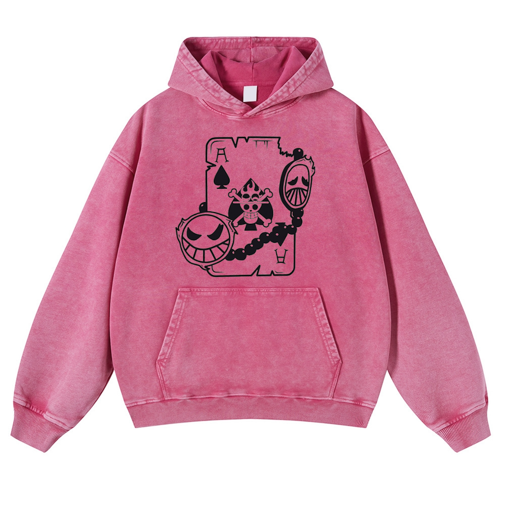One Piece Vintage Washed Thick Cotton Hoodie