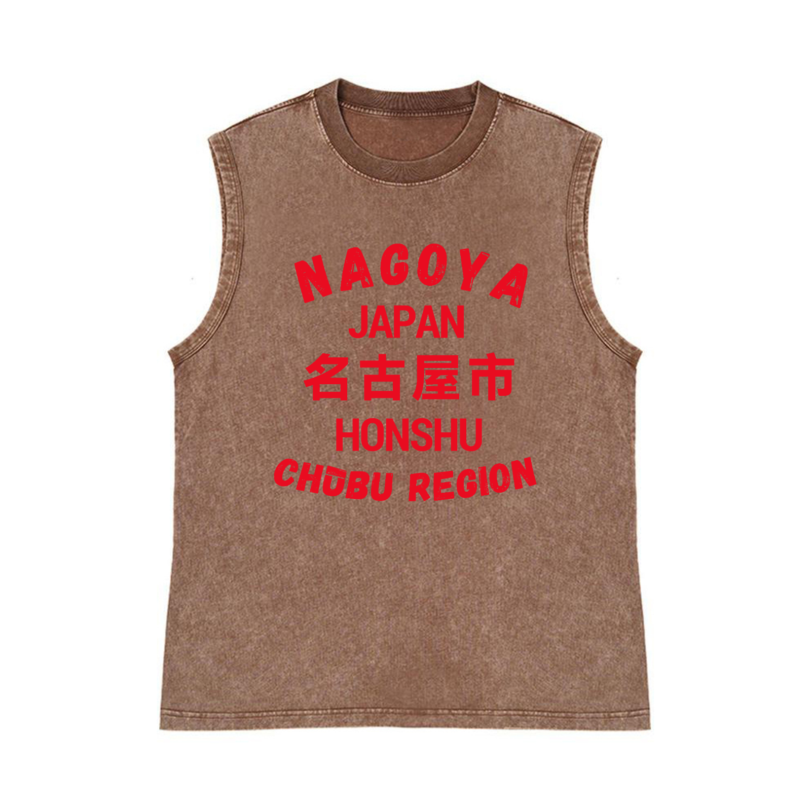 Nagoya Pure Cotton Wash-Dyed Sleeveless Tank Top